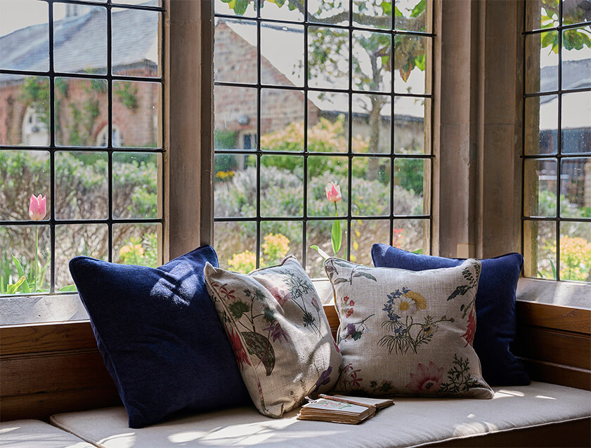 Spill Resistant RHS Caroline Maria Applebee Collage and Mohai Blue